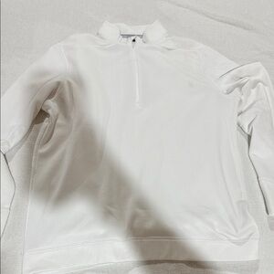 Nike Men's White Zip-Up Sweater